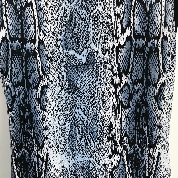Epilogue Blue Gray Snakeskin Print Maxi Dress - Picture 6 of 8